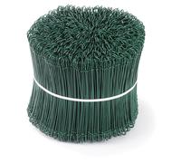 Liens métal verts à boucles 160 mm pour fermeture de sacs, lot de 1000