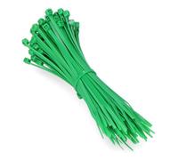 Liens verts nylon 150x3,5mm - Lot 100 - Haute résistance - Polyvalents - 48320