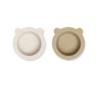 Liewood Bol avec ventouse Peony Ø16 cm lot de 2 Sandy-Oat