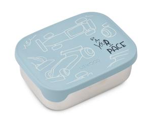LIEWOOD - Kid's Arthur Printed Lunchbox - Conservation de la nourriture - 5,5 x 13 x 17 cm - race cars / beach blue