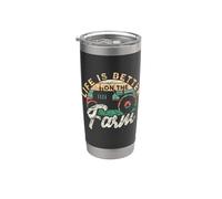 « Life is Better On The Farming Farmer Arable » Gobelet isotherme en acier inoxydable double paroi