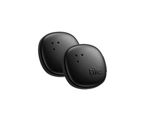 Life360 Tile Sticker - Petit Tracker Bluetooth, détecteur de télécommande et localisateur d'objets pour vélos, Lunettes et Autres. Compatible avec iOS & Android. Lot de 2 (Noir)