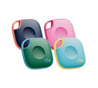 Life360 Tile - Tracker Bluetooth, détecteur de clés et localisateur d'objets pour clés, Sacs & Autres. Détecteur de téléphone. Compatible avec iOS & Android. Lot de 4 (Couleur)