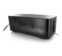 Lifebox - BOITE02N - Accessoires électriques - Coffret De Rangement Câbles Et Multiprises Grande Taille Noir