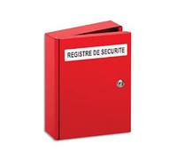 Lifebox Coffre pour registre de sécurité - Métal rouge
