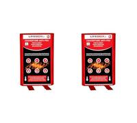 LIFEBOX Couverture Anti-Feu 1,2m x 1,8m & Couverture Anti feu 1.2m x 1.2m