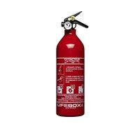 Lifebox Extincteur à poudre ABC 1 kg avec manomètre