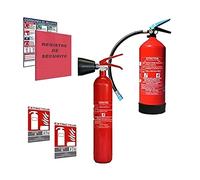 LIFEBOX JOD1 - Pack de Sécurité Incendie ERP - 1 Extincteur 6l AB et 1 Extincteur CO2 2kg - Panneaux Signalétiques - Kit Anti-Feu - Idéal pour Commerce, Bateau et Camping Car
