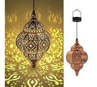 Lifeel Lanterne Solaire Extérieure Lampe Solaire de Jardin Maroc Lampe Solaire Décorative Suspendue Lampe Solaire en Plastique LED pour Arbre Patio Extérieur