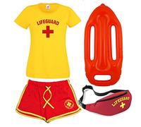Lifeguard, T-shirt, short, sac banane et flotteur pour femme. Lot de 4 pièces - - XL