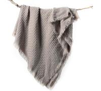 lifein Couverture Douce et Confortable en Tricot gaufré de Style bohème, jeté de Printemps Confortable et léger pour Cadeau, lit, Chaise, canapé, décoration d'intérieur, Brun Clair/Taupe, 127 x 152,4
