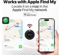 Lifemate Life Tag Key Finder, Air Tracker Tag Compatible avec Apple Where is? APP Airtag (iOS uniquement, pas pour Android), traceur de valise pour bagages/sacs/clés, lot de 2