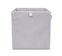 LIFENEY 833125 Boîte de rangement coloris gris clair, Coffre à jouet, rangement et organisation de la maison, compatible avec l'étagère IKEA KALLAX, Polyester, Coloré, Gris, 33 x 33 x 33 cm