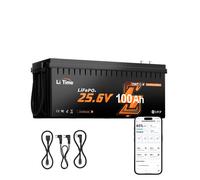 LiFePO4 Batterie LiTime 24V 100Ah Smart ComFlex compatible Bluetooth et Victron
