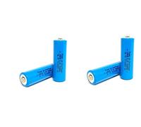 LiFePo4 IFR14430 Lot de 4 batteries solaires, 400 mAh, 3,2 V, 14430, au lithium-fer, phosphate, (bouton supérieur)