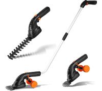 LIFERUN Taille-haie électrique 7,2 V 2000 mAh, 2 en 1 Taille haie Telescopique, Cisaille à Gazon avec Chargeur, Coupe Bordure sans Fil, Coupe haie pour Jardin, Gazon, Arbuste, Pelouse, Noir