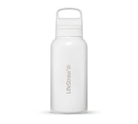 Bouteille filtre à eau LifeStraw Go 2.0 isolée en acier inoxydable 1 litre-Blanc