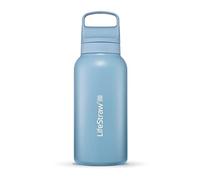 LifeStraw Go Series - Gourde filtrante en inox 1l pour les voyages et l’utilisation quotidienne. Élimine les bactéries, les parasites et microplastiques, améliore le goût, Icelandic Blue (bleu)