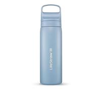 LifeStraw Go Series - Gourde filtrante en inox 500ml pour les voyages et l’utilisation quotidienne. Élimine les bactéries, les parasites et microplastiques, améliore le goût, Icelandic Blue (bleu)