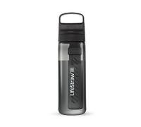 LifeStraw Go Series - Gourde filtrante sans BPA 650ml pour les voyages et l’usage quotidien. Élimine les bactéries, les parasites et les microplastiques. Améliore le Goût, Nordic Noir (noir)