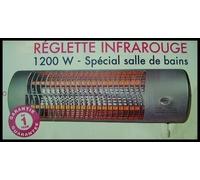 LIFETIM REGLETTE DE Chauffage RAYONNANT Radiant RADIATEUR Infrarouge 1200W pour Salle DE Bain OU Piece Humide