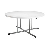 Lifetime 25402 Table Ronde Pliante en Demi 1,52 m (Granit Blanc)