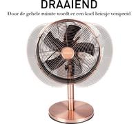 Lifetime Air Lifetime Air Ventilateur de table - 230V - Ventilateur de table 30CM - 3 vitesses - Fonction oscillante - Inclinable - Rose