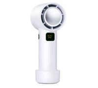 Lifetime Air Ventilateur sans Pale sans Fil - Ventilateur USB avec Batterie Rechargeable - Ventilateur à Main 4 Vitesses - Ventilateur Portable Compact avec Écran - Blanc