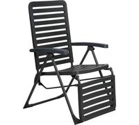 Lifetime Garden Chaise de Jardin Réglable - Chaise de Camping Assise et Chaise Longue de Jardin - Chaise Longue Pliable Meuble de Jardin 104 x 62 x 151 cm - Noir