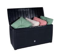Lifetime Garden Living Style Boîte de rangement - Boîte à coussins de jardin avec roues - 310 litres - Noir