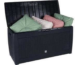 Lifetime Garden Living Style Boîte de rangement - Boîte à coussins de jardin avec roues - 310 litres - Noir
