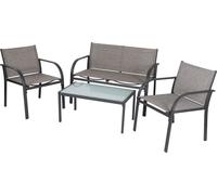 Lifetime Garden Lounge Ensemble de meubles de jardin Paris Meubles de terrasse - 4 pièces - Chaises de jardin, table et banc