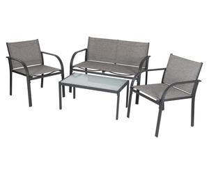 Lifetime Garden Lounge Ensemble de meubles de jardin Paris Meubles de terrasse - 4 pièces - Chaises de jardin, table et banc