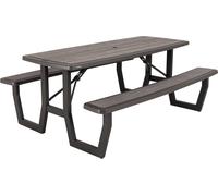 Lifetime Table de pique-nique Rough-Cut pliable marron