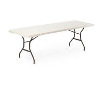 LIFETIME Table Pliante Blanc Granite 244,5 x 76,1 x 73,6 cm