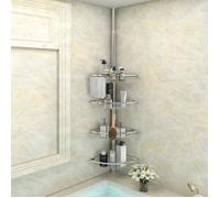 Lifewit Etagère de Douche Télescopique Etagère d’Angle Organisateur de Produits de Salle de Bain Shampooing avec Poteau Réglable