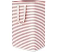 Lifewit Panier a Linge, Corbeille a Linge Pliable, Panière Linge, Laundry Basket avec Poignées, Bac pour Chambre, Salle de Bain, Buanderie, 75L, Rose