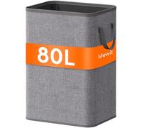 Lifewit Panier à linge de 80L grand et haut, panier à linge pliable avec poignées, paniers à vêtements pliables pour la buanderie, panier à linge sale portable pour dortoir, université, salle de bain