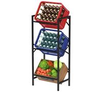 Lifewit Support à Boissons, 3 Casiers, Support Robuste pour Boissons avec Etagère pour Bières, Fruits, Légumes, Eau dans la Cuisine/Garde-manger/Garage/Bar, Capacité de Charge 450 kg