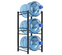 Lifewit Support de Bonbonne d'eau de 22 L à 3 Niveaux, Distributeur d'eau Robuste avec 3 Emplacements, Etagère de Stockage, Détachable, Organisateur pour la Maison, Le Salon, Le Bureau, Noir