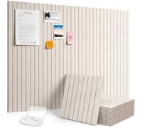Lifewit Tableau en Feutre Adhésif Décoratif Haut de Gamme, Lot de 12 Panneaux-120x90 cm, Idéal pour Afficher Notes et Photos au Bureau ou à la Maison, 50 Punaises Incluses, Alternative au Liège, Beige