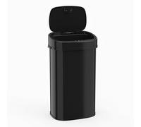 LIFEZEAL 58L/68L Poubelle de Tri Sélectif Intelligente, Poubelle de Cuisine à Double Compartiment avec Capteur de Mouvement et Couvercle Automatique Silencieux pour Cuisine, Salon et Bureau (68L,Noir)