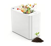 LIFEZEAL Compostier de Cuisine 3 L, Compostier Électrique avec Filtres à Charbon, Ailencieux, Autonettoyant, Minuterie, Panneau Commande avec 5 Modes, pour Cuisine, Balcon, Blanc