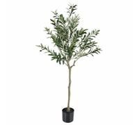 LIFEZEAL Olivier Artificiel en Pot de 150 cm/190 cm, 150 cm,1 | Plante Artificielle avec Tronc Réaliste et Pot Rempli de Ciment, Aucun Entretien Requis, pour Salon, Bureau, Chambre