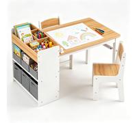 LIFEZEAL Table Enfant avec 2 Chaises pour Garçons Filles 3-6 Ans
