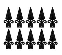 LIFKICH 10 Capuchons de Poteau de Clôture en Plastique Noir, Cache-Poteau de Garde-Corps, Protection des Fissures et Décoration pour Jardin, Yard et Terrasse