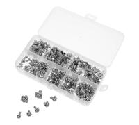 LIFKICH 160 Pièces Kit de Vis avec Rondelles Carrées M3 M3.5 M4 M5 de | Acier au Carbone Argenté, Organisation, pour Bornier et Boîte Électrique, Réparation D’équipement