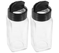 LIFKICH 2pièces Lot de Bouteilles à Épices Verre avec Bouchons Papillon Salière et Poivrière Pratiques pour Cuisine Réutilisables et Étanches Pots à Condiments Essentiels
