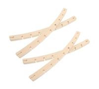 LIFKICH 4 Pièces Barre de Hamac Courbée à 9 Trous en Bois Beige, | Installation Simple, Démontage Rapide, Support Stable, pour Hamacs en Corde Tissu, Bord de Piscine