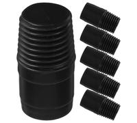 LIFKICH 6 Pièces Adaptateur de Poignée Filetée 25mm pour Manche à Balai | Connexion Stable sans Jeu, Structure Droite Télescopique, Plastique Noir, pour Tiges Européennes et Serpillières
